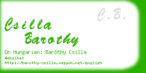 csilla barothy business card