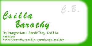 csilla barothy business card